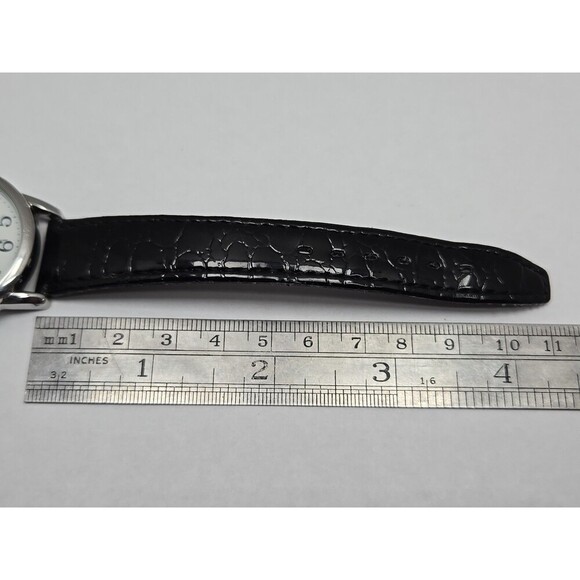 Timex Easy Reader Indiglo Silver Tone 35mm Quartz Watch Black New Battery WR 30M - Picture 8 of 13